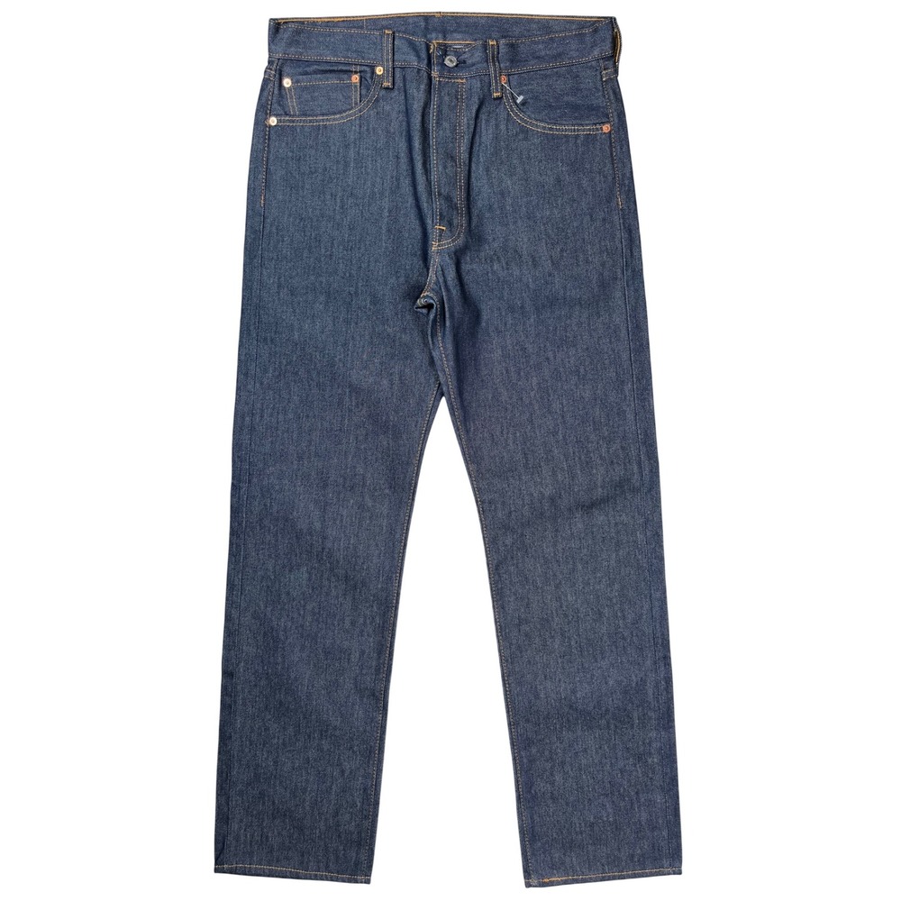 Levis 501 Original Fit Jeans Men 34x34 Dark Indigo Button Fly Rigid Western Work